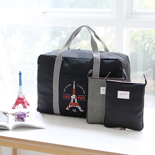 Secondary bag _ foldable bag 45L _Eiffel Tower_